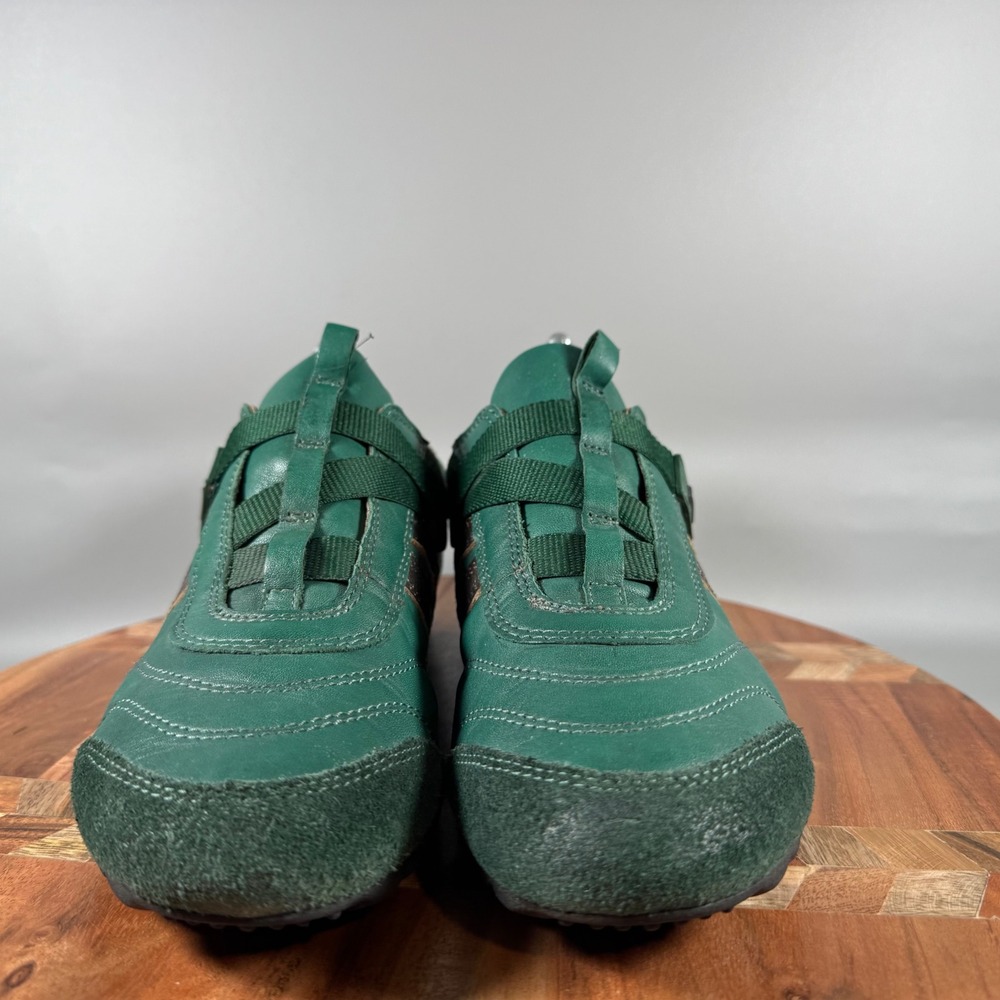 Palladium Womens Green Leather Low Top Sneakers Striped EU 41 US 10 - Picture 2 of 8